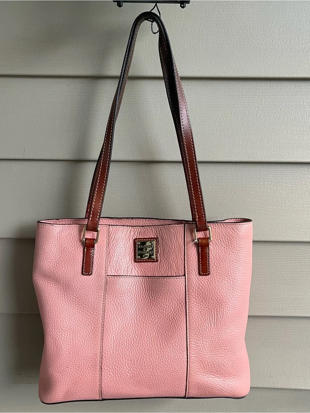 Dooney & Bourke Pebble Leather Small Lexington Shopper Pale Pink Purse Classic